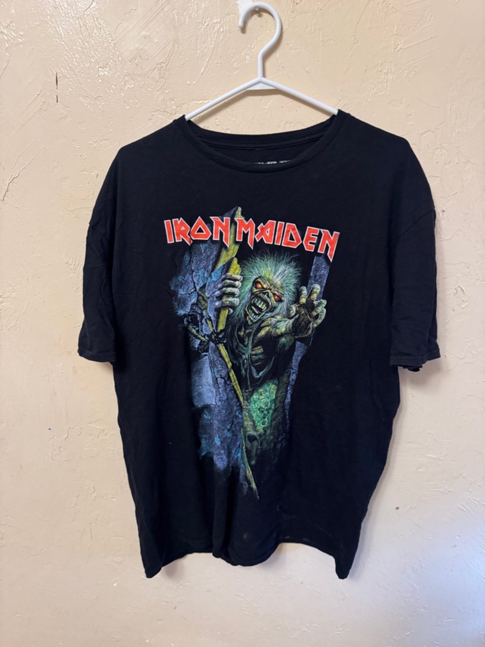 Black Graphic Band T-Shirt - Eddie Artwork
